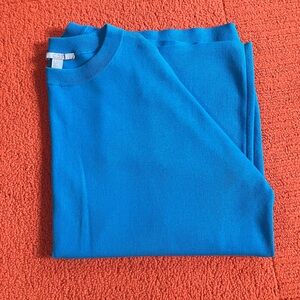 COS Nylon Blend Pullover Short Sleeve Shirt / Turqoise